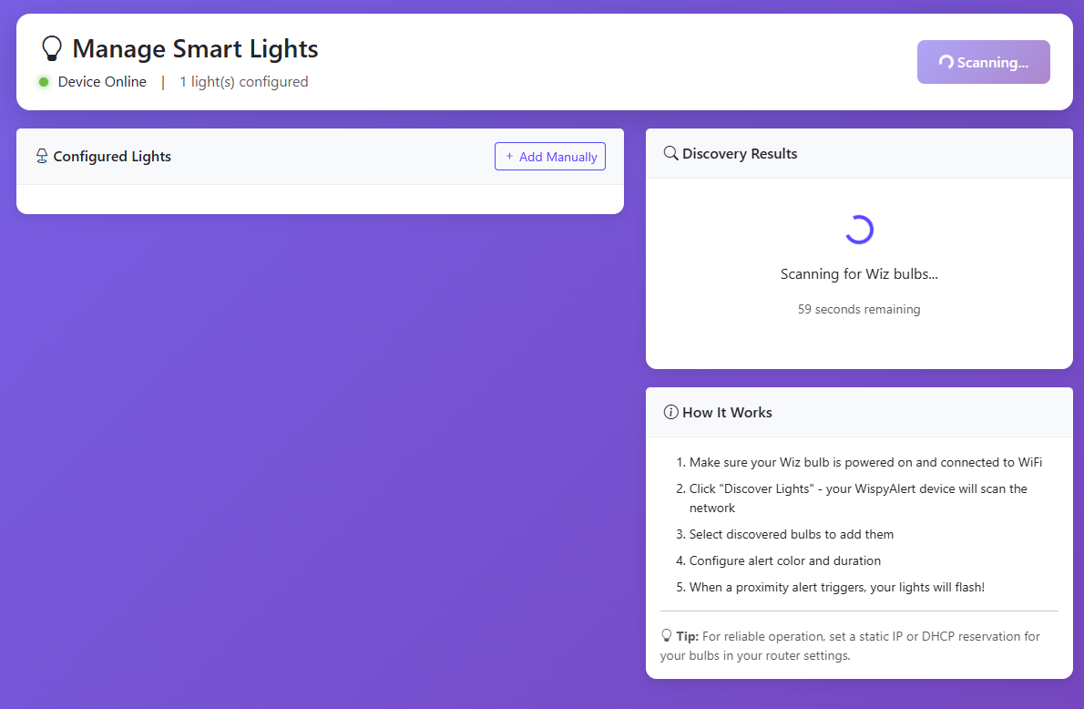 Discovery countdown screen